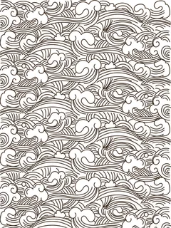 中国风复古中式祥云纹浪花纹背景海浪底纹理线纹PSD素材AI背景图案 中国风复古中式祥云纹浪花纹背景海浪底纹理线纹PSD素材AI背景图案