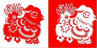 剪纸狗素材图片