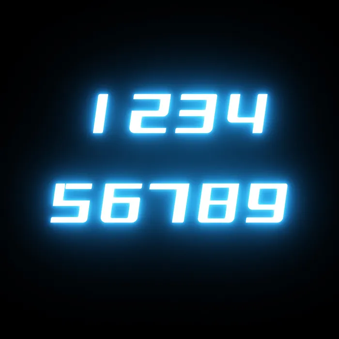 设计 电商 平面 123456789发光字psd模版下载