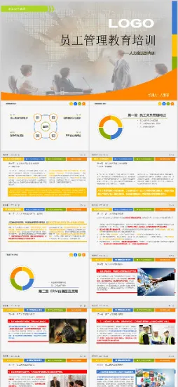 人力资源培训-员工管理教育PPT模板预览图