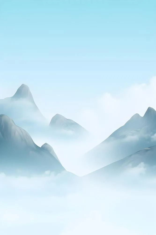 青色山间河水背景(2400x3600)