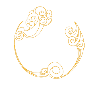 中国风中式传统祥云图案国潮古风边框云纹装饰元素PNG免抠素材图