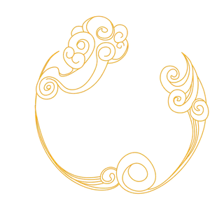 中国风中式传统祥云图案国潮古风边框云纹装饰元素PNG免抠素材图