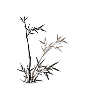 竹子水墨画中国风国画墨水书法竹子画