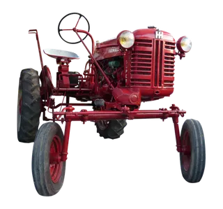 现代农业古典拖拉机 