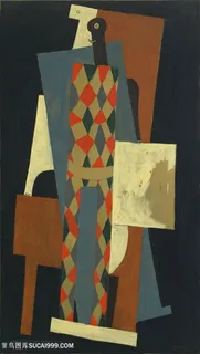 毕加索手绘艺术画架插画