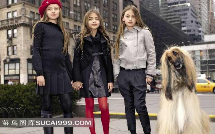 时尚的外国女孩