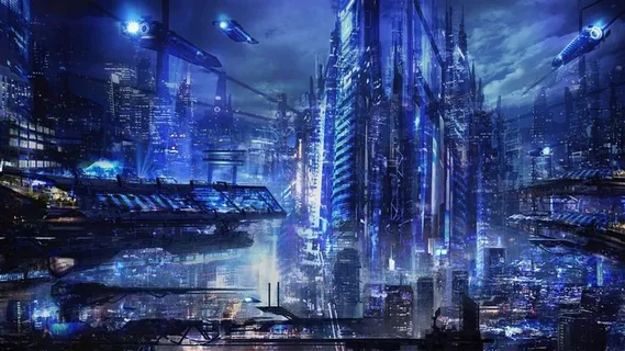 未来科幻城市卡通素材 未来科幻城市卡通素材