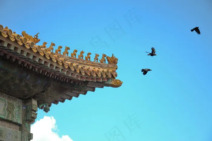 故宫屋檐图片