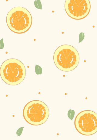 创意简约五彩缤纷水果橙子海报插画