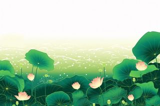 国潮荷花插画背景