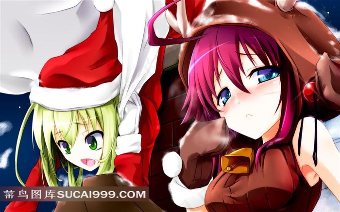 二次元少女插画素材