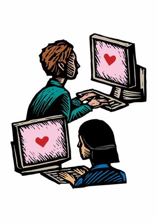 网络世界 异地恋 爱心