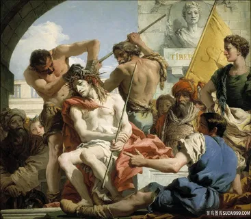 刺冠人物油画图片