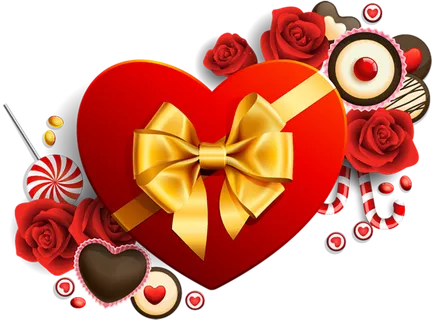 丝带爱心情人节