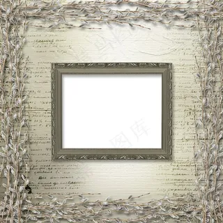 干枝包围着的相框图片