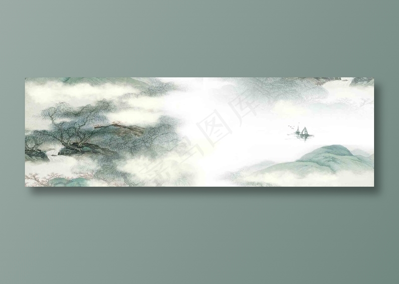 复古中国风古风国画背景素材psd模版下载