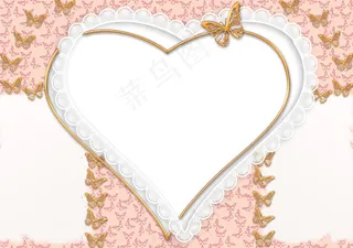 爱心甜美相框素材下载