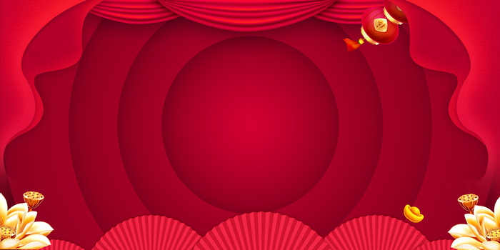 2022虎年新年春节卡通模板喜庆节日背景