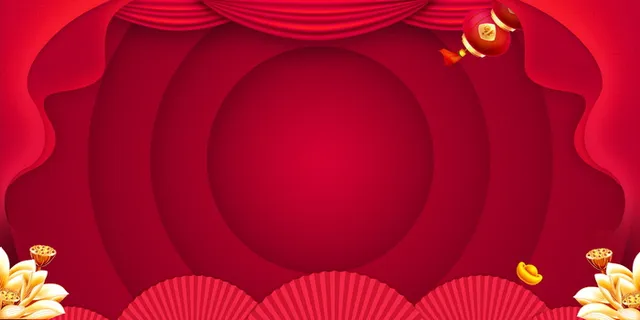 2022虎年新年春节卡通模板喜庆节日背景