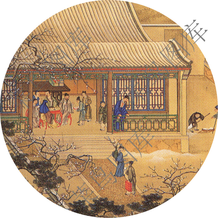 古代人物聚会图片psd模版下载