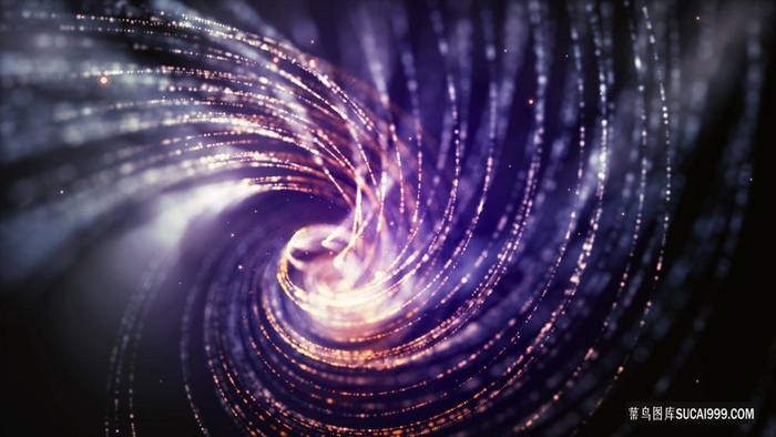 紫色白色渐变线条螺旋粒子扩散炫光光斑背景