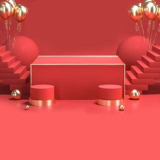 立体C4D场景电商首页主图直通车促销banner海报背景PSD素材