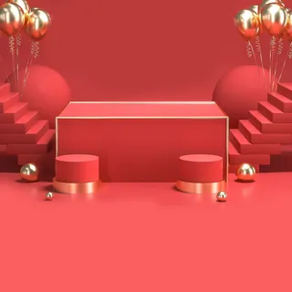 立体C4D场景电商首页主图直通车促销banner海报背景PSD素材