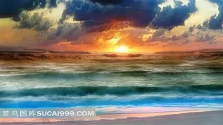 海上黄昏天空图片下载