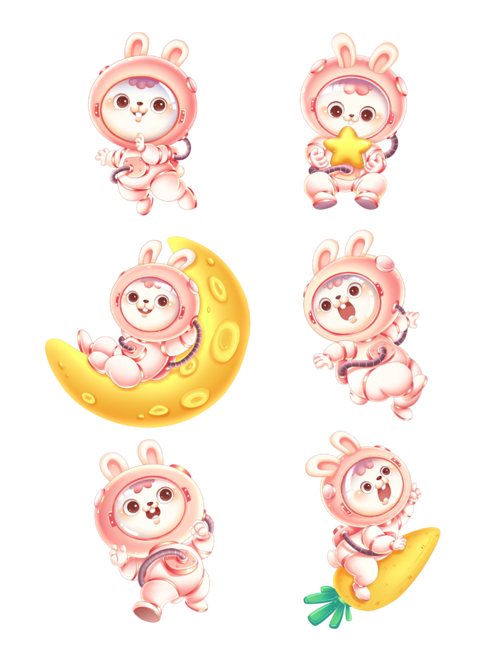 兔年插画兔年新年元素PNG免扣素材