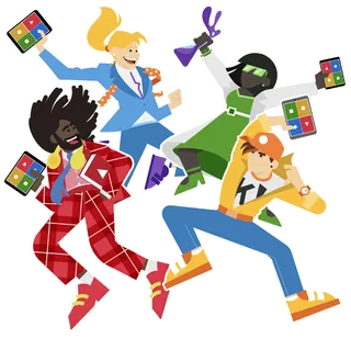 现代化学习人物素材简笔少儿兴趣班