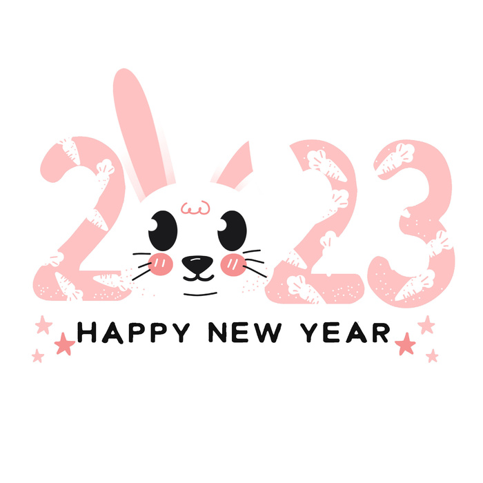 2023年兔年可爱数字