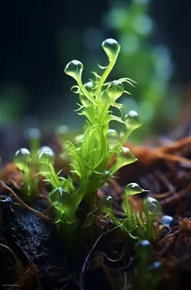 春天雨水洒在嫩绿的草上摄影图