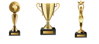 奖杯奖牌荣誉元素免抠