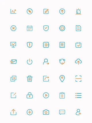 彩色icon手机线性小图标UI素材AI矢量图psd设计源文件app菜单分类