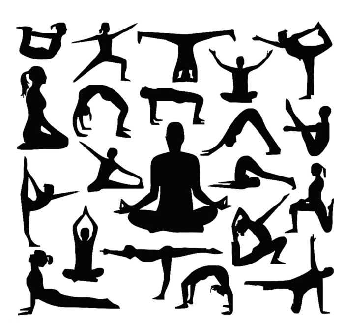 瑜伽动作剪影