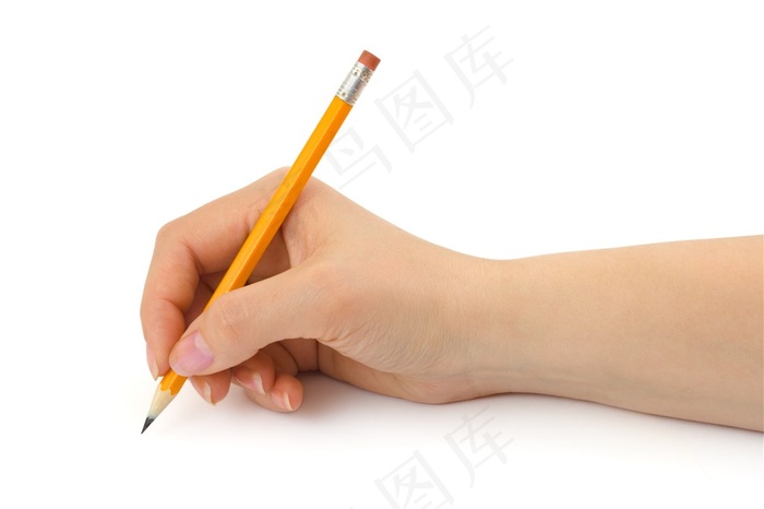 拿着铅笔的手高清图片
