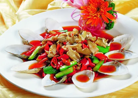 川菜湘菜高清菜谱 泡椒炒蚌仔 川菜湘菜高清菜谱 泡椒炒蚌仔