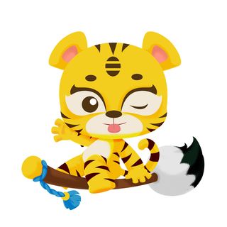 可爱2022年虎年吉祥物卡通形象新年海报元素AI矢量图PSD分层设计素材