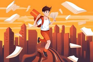 考试复习冲刺时间学生天空背景