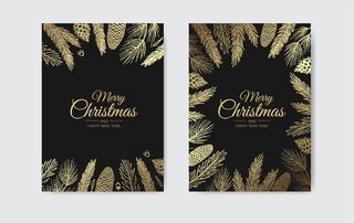 圣诞节圣诞树圣诞老人闪亮装饰电商促销折扣海报