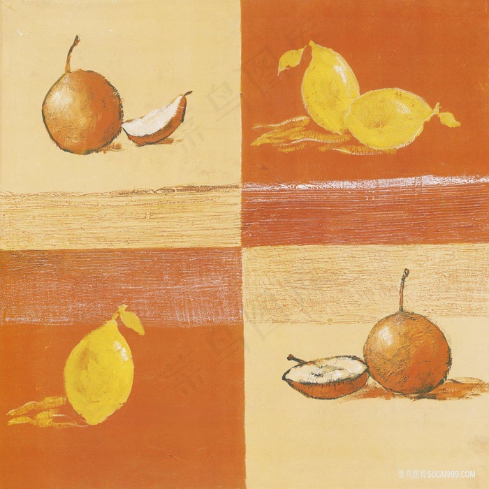 静物水果梨插画