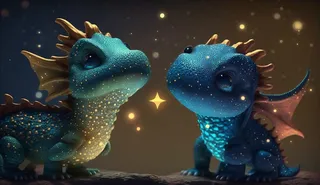 温馨、龙、眼睛、可爱、甜蜜