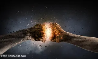 拳头碰撞创意高清图片