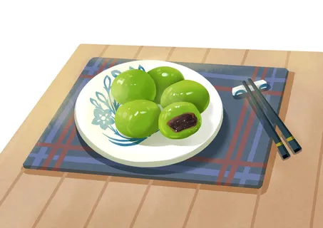 清新风清明节旅游踏青青团春天手绘插画春季海报psd设计素材背景