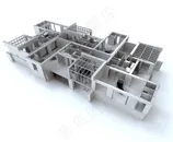 正在搭建的3d房屋模型高清图片