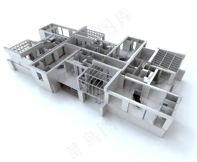 正在搭建的3d房屋模型高清图片 正在搭建的3d房屋模型高清图片