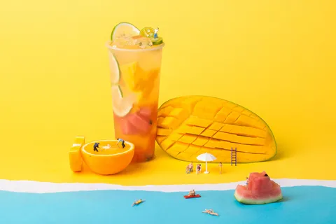 奶茶店水果茶饮品特饮高清图超级水果茶