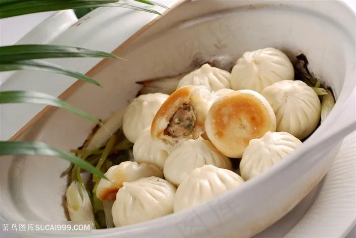 葱香生煎包的美食图片