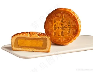 高清中秋月饼图片蛋黄劳蓉馅月饼